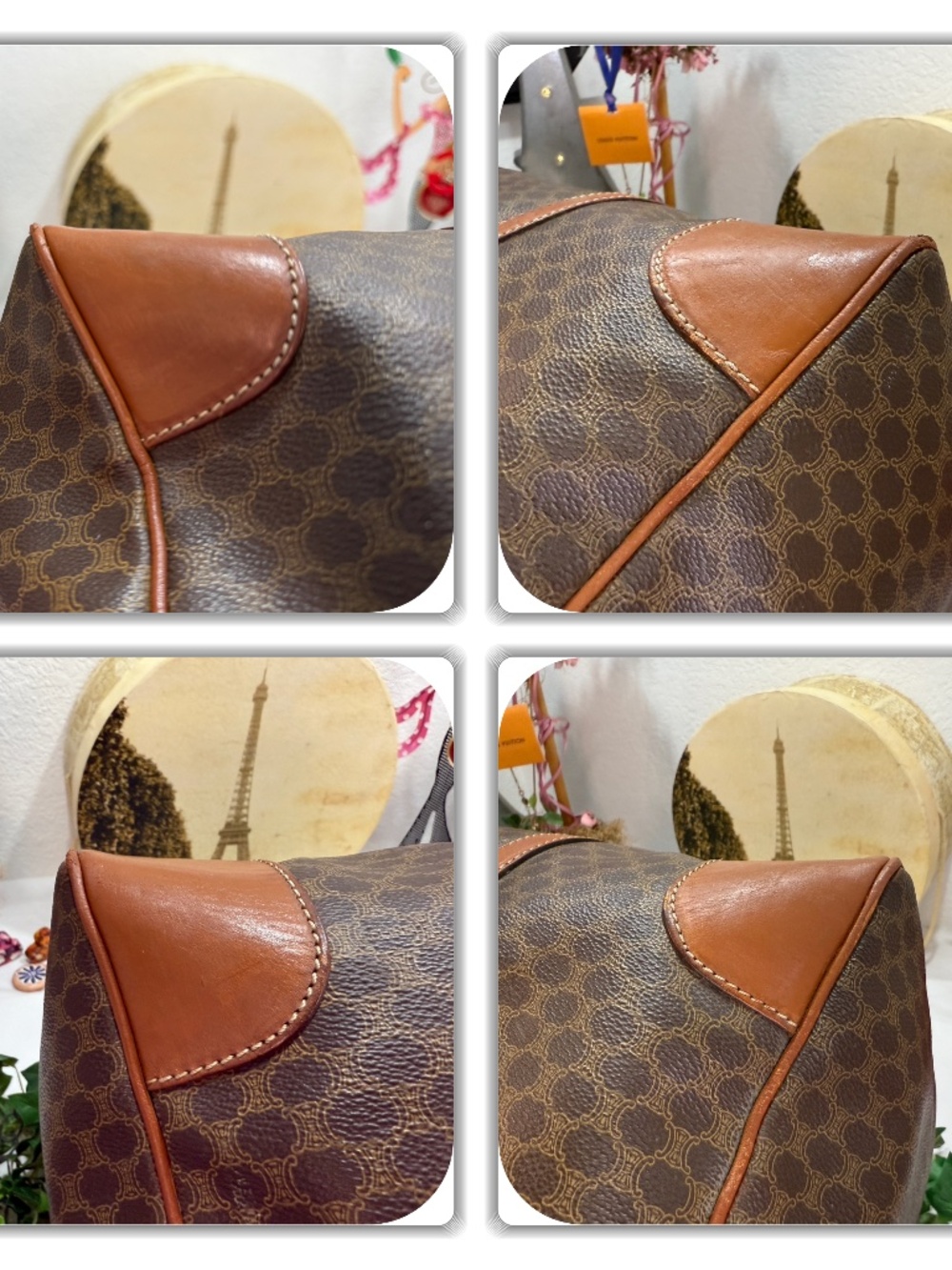 EXQUISITE CELINE MACADAM MONOGRAM EXTRA LARGE DUFFLE CARRY ON BAG! - Picture 6 of 17